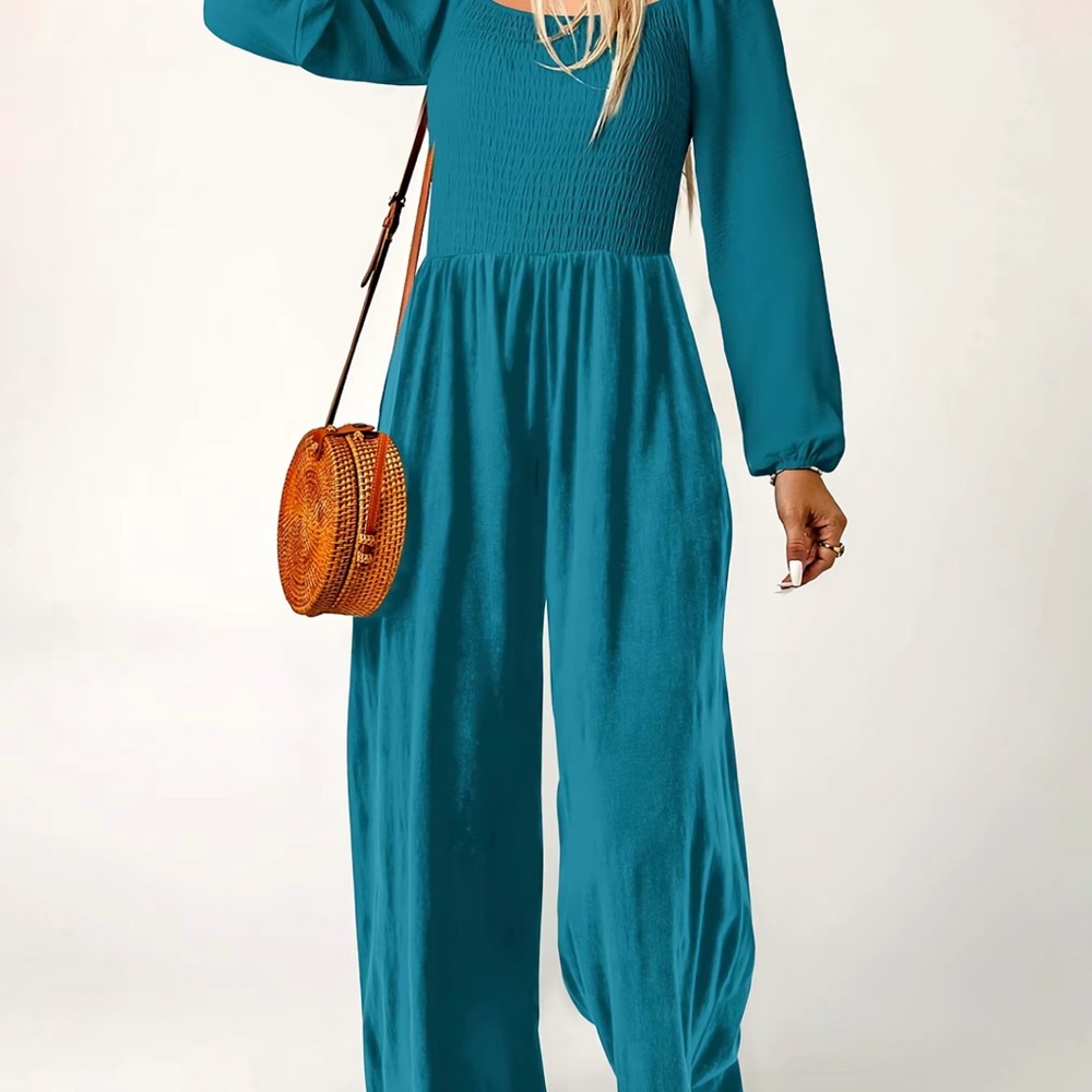 LOT of Jumpsuits NWOT- Teal, Coral Pink, and Silent Storm Small